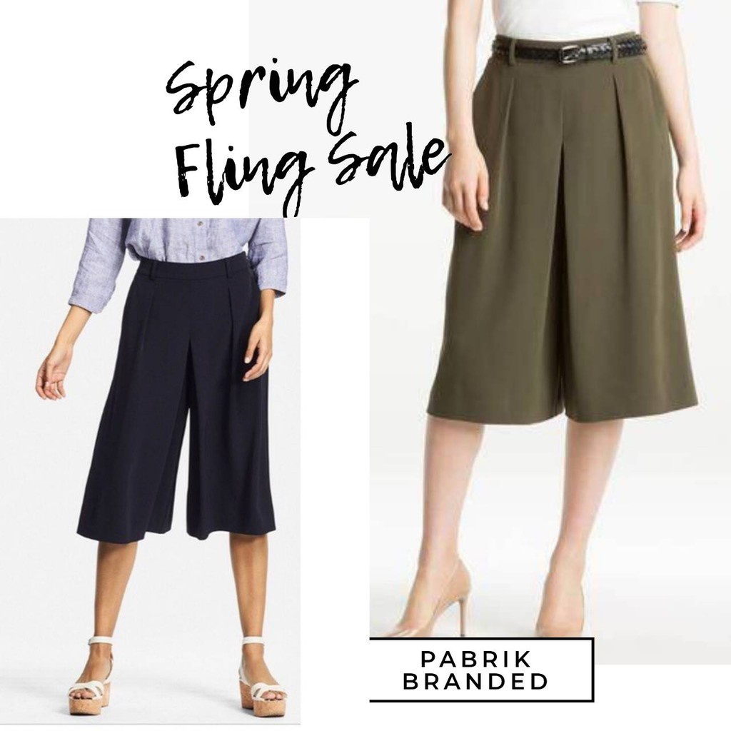 Jual pabrik branded uniqlo gaucho pants women murah grosir Shopee