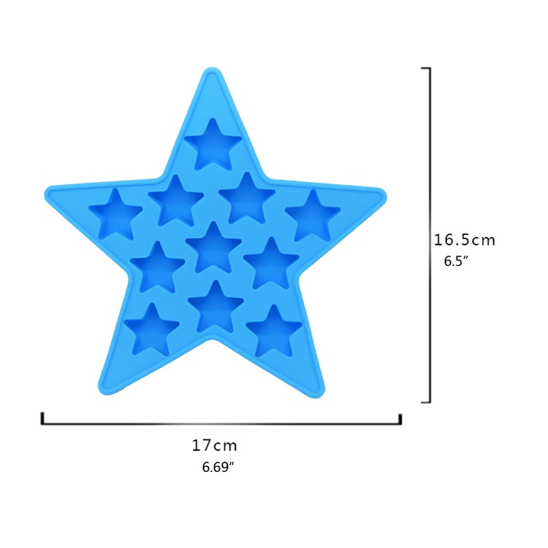 SIY  Five Star Cool Silicone Ice Cube Tray Freeze Mold Mini Star Pendant Resin Molds