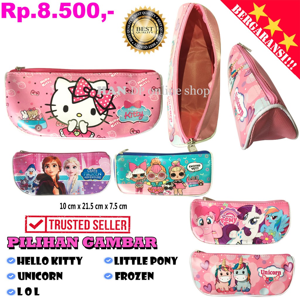 

KOTAK PENSIL ANAK SEKOLAH CEWEK KARAKTER HELLO KITTY TYPE PC PERAHU D420 SPON PINK