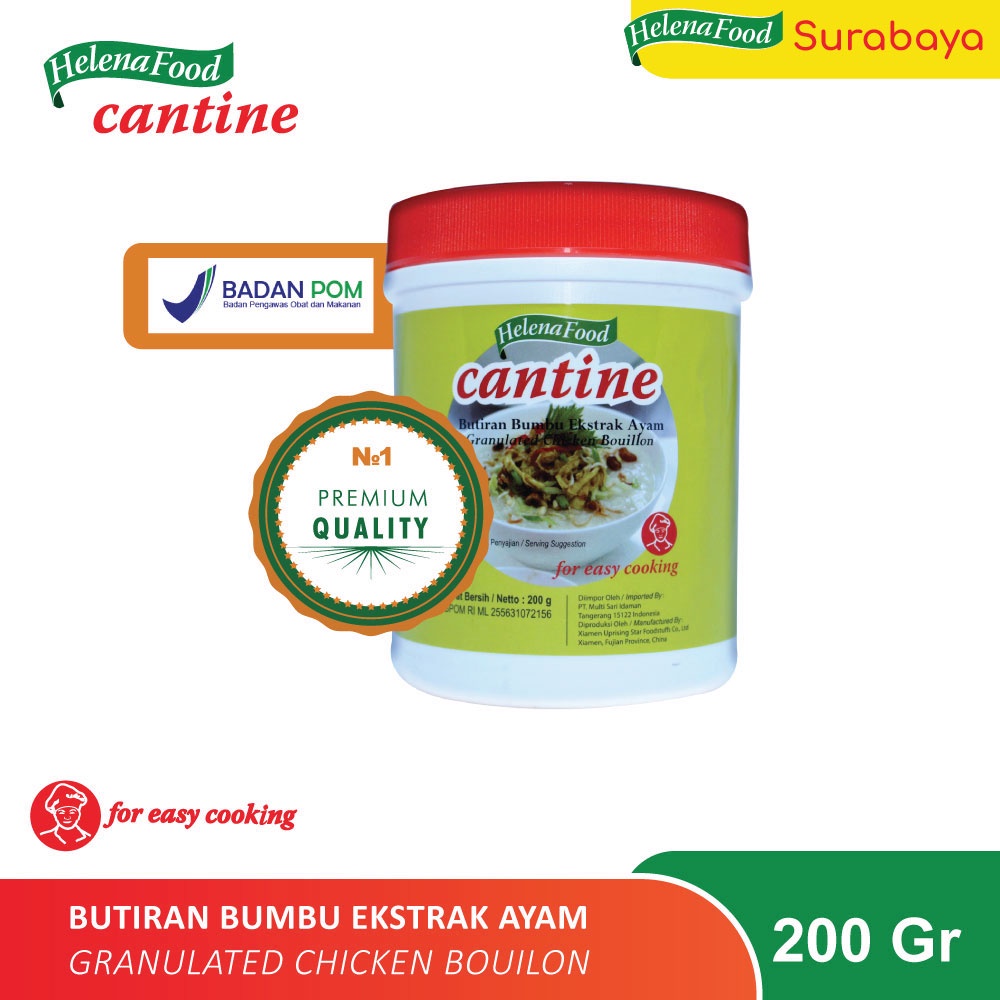 

Butiran Bumbu Ekstrak Ayam Granulated Bouillon Cantine 200 g