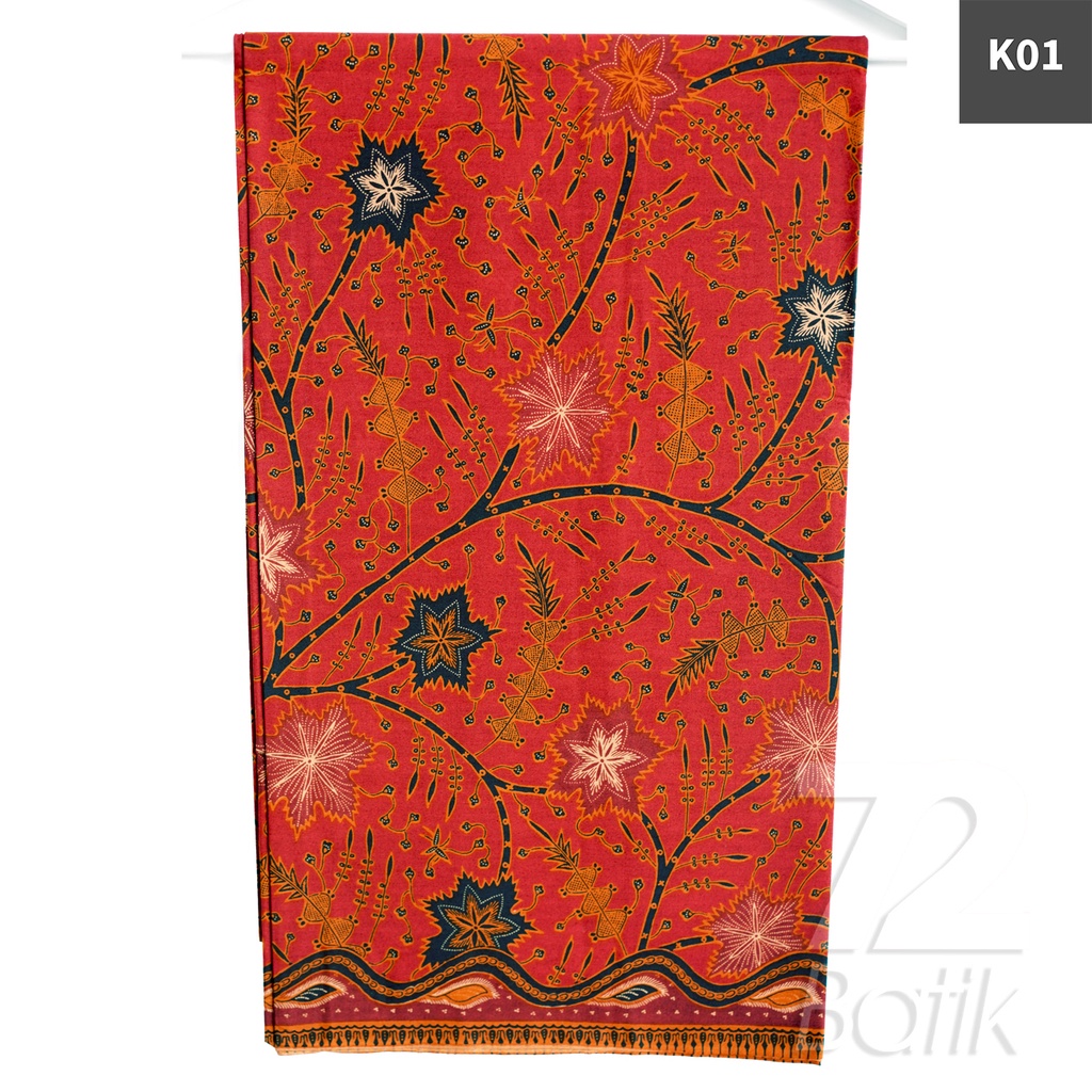 KAIN BATIK PREMIUM Bahan Katun Motif Kembang Asri Warna Coklat 722356 Cap 72 Jarik Jarit Samping Kebat Panjang Batik Katun Modern Premium Bahan Seragam Batik Pernikahan Kantor Keluarga Murah Kamen Jadi Batik Bali Lembaran