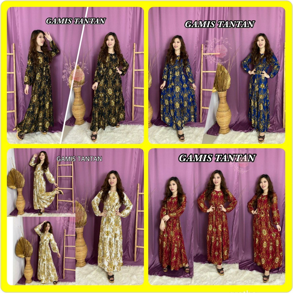 GAMIS TANTAN/ GAMIS WANITA/ GAMIS MOTIF/ GAMIS JUMBO/ DRESS WANITA KATUN RAYON