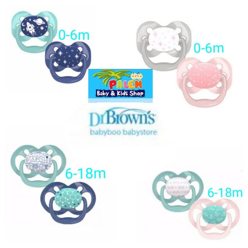 Dr Brown's-Advantage Soother 0-6m/6-18m/empeng baby