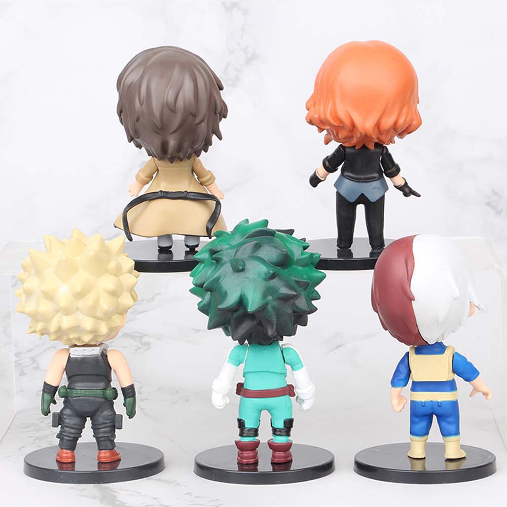 Lanfy 5pcs / Set Mainan Action Figure Anime My Hero Academia Bahan Pvc Untuk Dekorasi