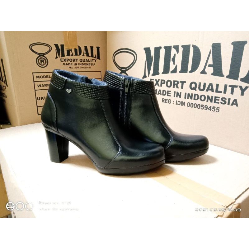 SEPATU KULIT WANITA ASLI PDH BOOTS POLWAN/SEPATU SECWAN/SEPATU KULIT WANITA DEWASA/ DINAS KERJA HIGH HELLS/PNS