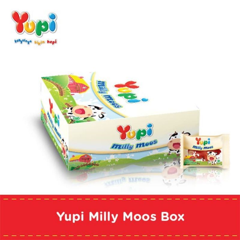 

YUPI MILLY MOOS BOX ISI 24 PCS X 6 GR AYES TOSERBA