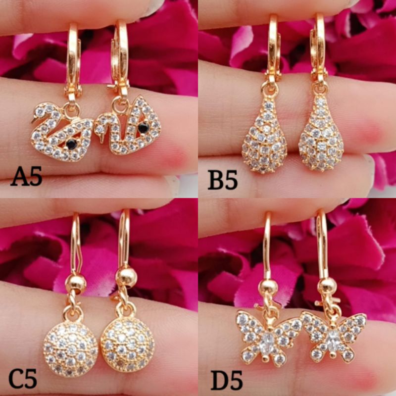 Anting wanita lapis emas model tercantik