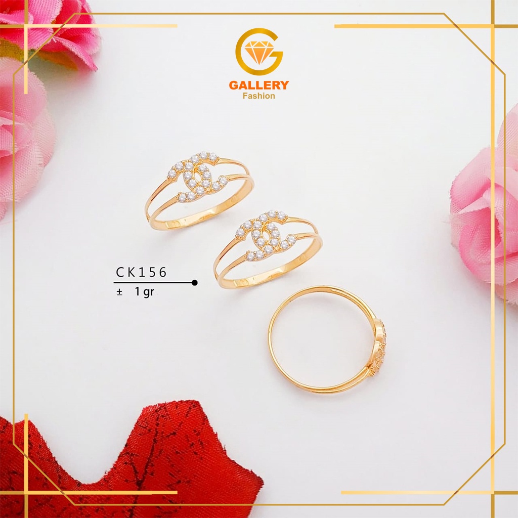 CINCIN EMAS ASLI KADAR 300/6KARAT (6K) DAN 375/8KARAT (8K) MODEL LOGO ELEGAN CANTIK CINCIN DEWASA