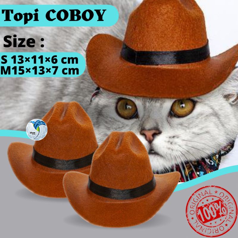 Topi Kucing Anjing Acecoris Aksesoris asesorie Kucing Anjing Topi Koboy Kucing