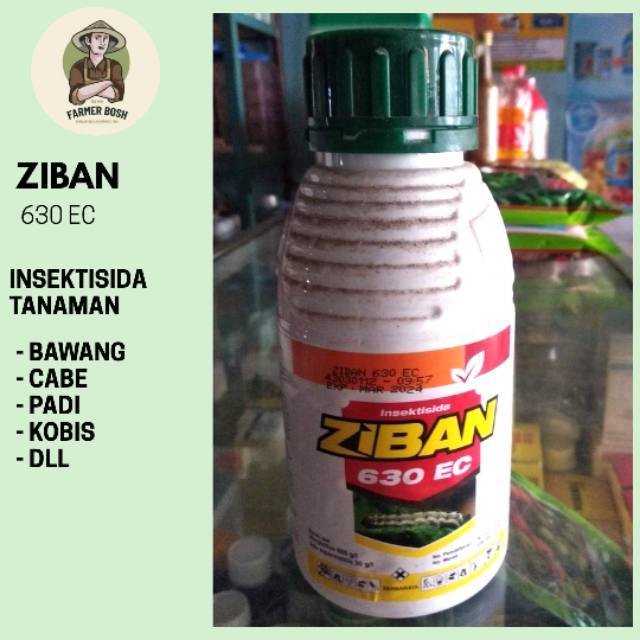 INSEKTISIDA ZIBAN 630EC @ 400ML / PESTISIDA OBAT PUPUK TANAMAN PERTANIAN / PEMBASMI HAMA ULAT DAUN