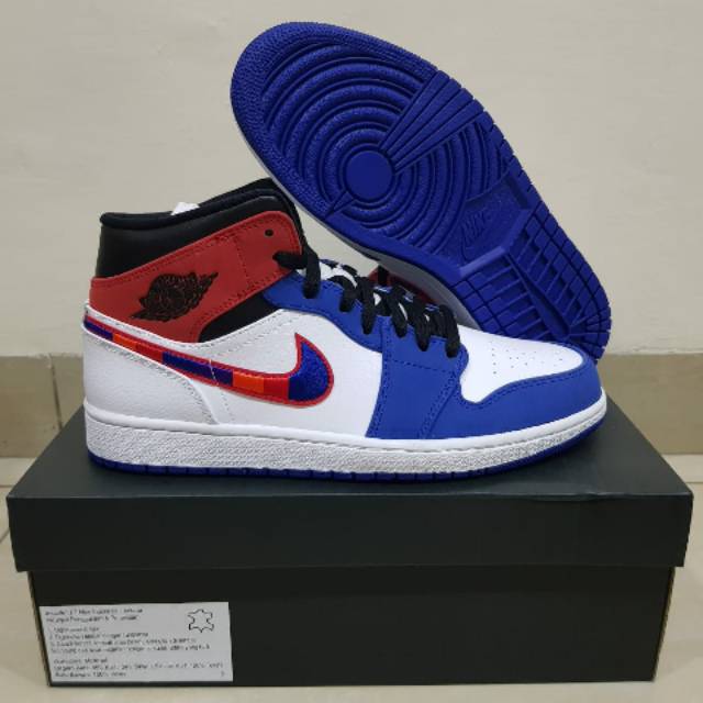 SEPATU BASKET AIR JORDAN RETRO 1 MID RAINBOW