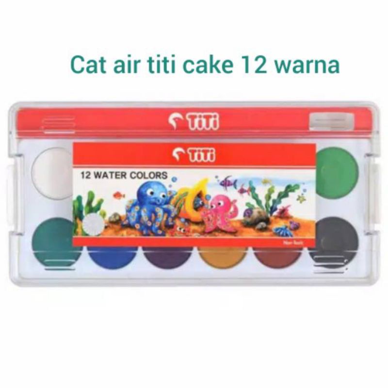 

titi cat air/watercolor cake isi 12