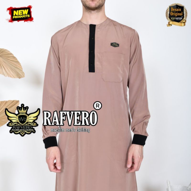 Baju Muslim Jubah Pria Original Rafvero Pria Free Peci+gantungan kunci+tasbih - Jubah pria -  Jubah muslim - Baju muslim