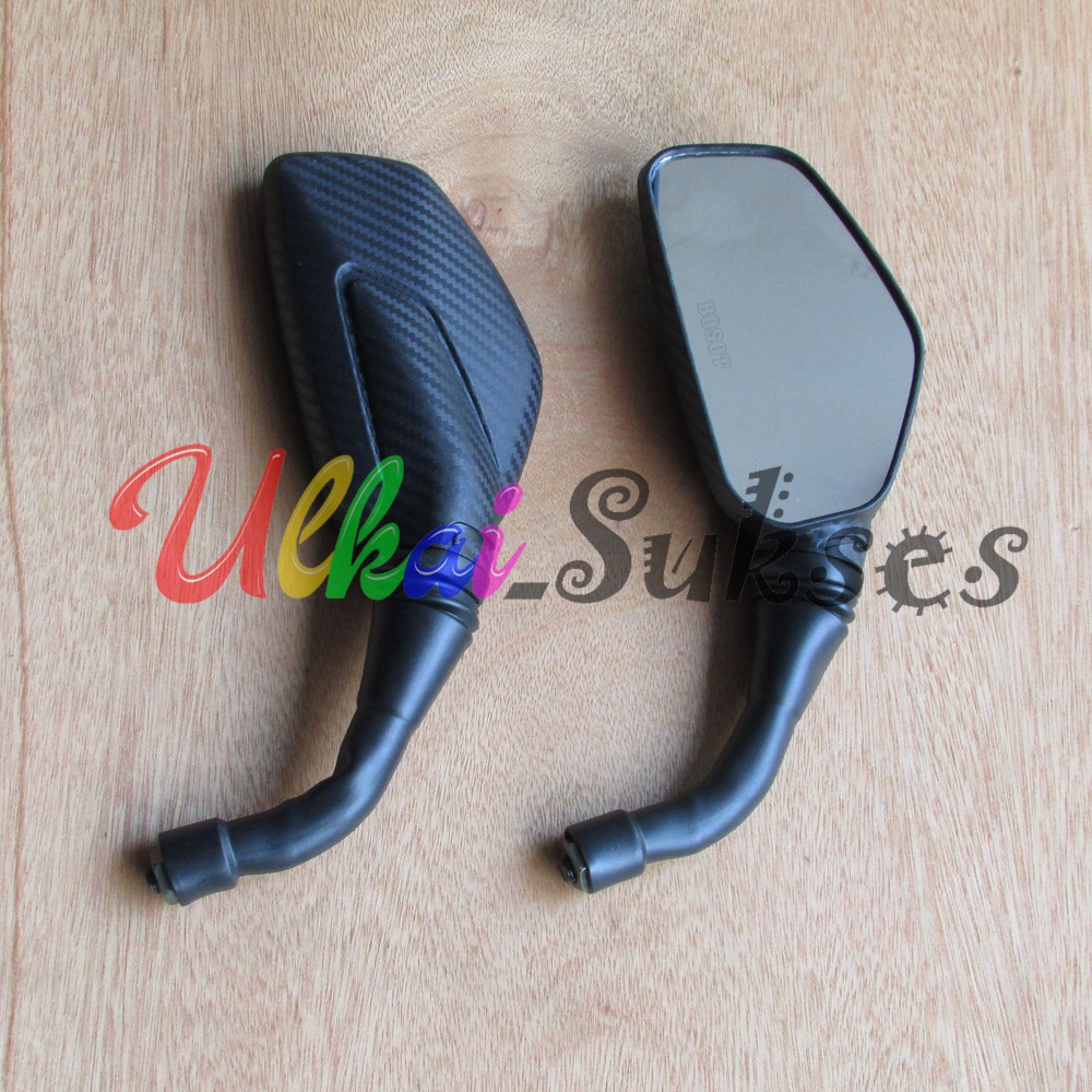 Spion Motor Model Standart Pulsar l Variasi Spion Motor Motif Karbon Hitam Sparepart Motor Spion Pulsar Kaca Datar Bening V5 Tangkai Tanggung Universal Murah