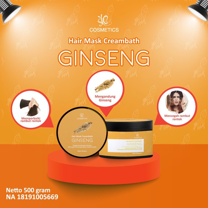 GINSENG SYB FORTE HAIR MASK CREAMBATH BPOM / hair mask crembath SYB