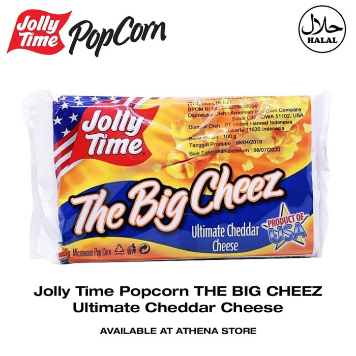 

INSTANT-CAMILAN- POPCORN JOLLY TIME THE BIG CHEEZ ULTIMATE CHEDDAR CHEESE 100GR -CAMILAN-INSTANT.