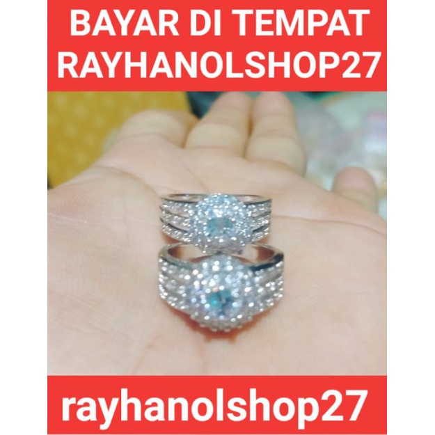 Cincin cantik mutiara mata satu mewah Tersedia warna gold dan silver  lapis emas 23k anti karat