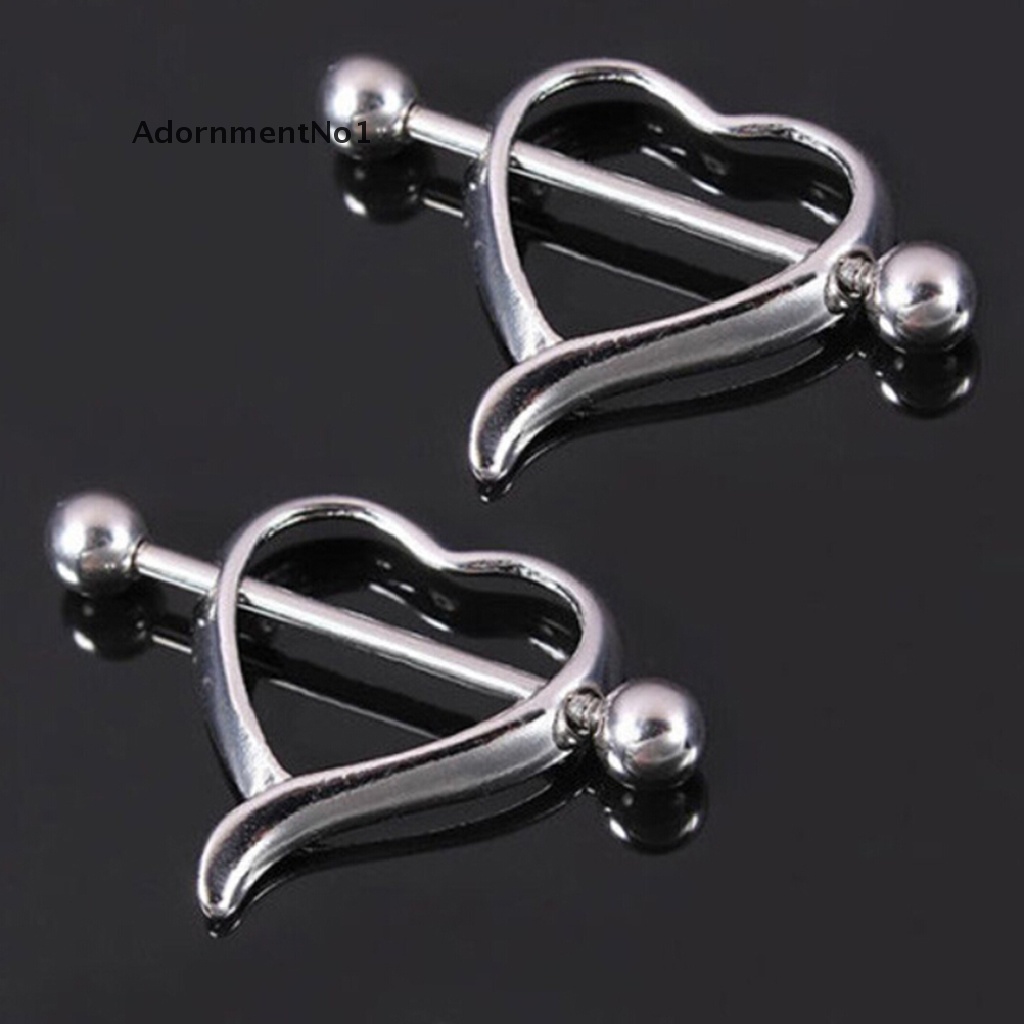 (AdornmentNo1) 1pc / 1 Pasang Anting Tindik Puting Bentuk Hati Bahan Surgical Steel Untuk Wanita