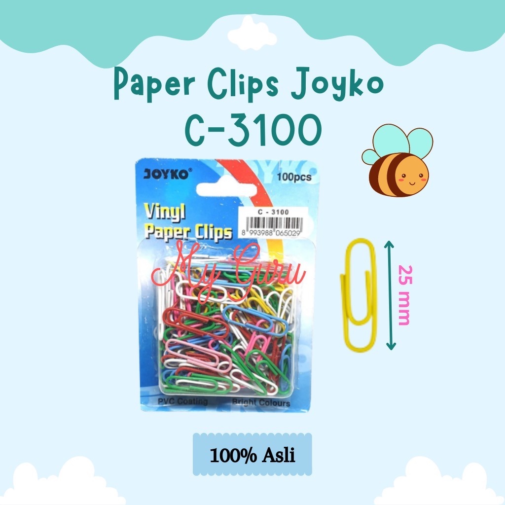 

[CARD] PAPER CLIP / KLIP / PENJEPIT KERTAS JOYKO C-3100 COLOR