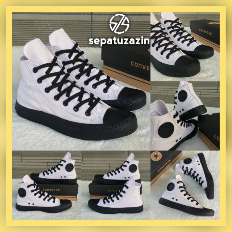 Sepatu Sneakers Converse All Star 70s Chuck Taylor Wanita Pria Putih Tinggi High Sepatu Sneakers Con