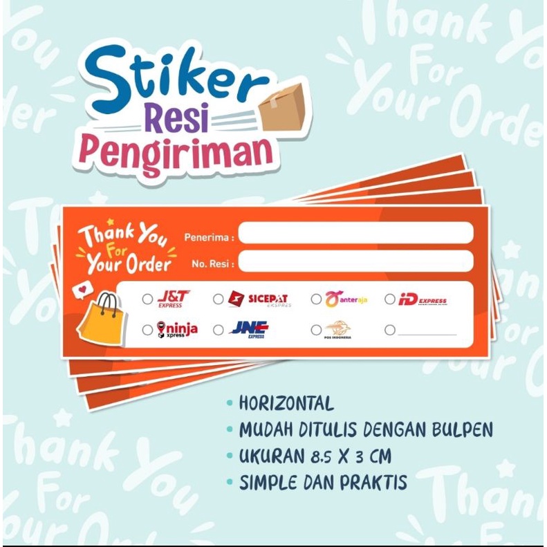 

Stiker Label Resi Pengiriman Online Shop