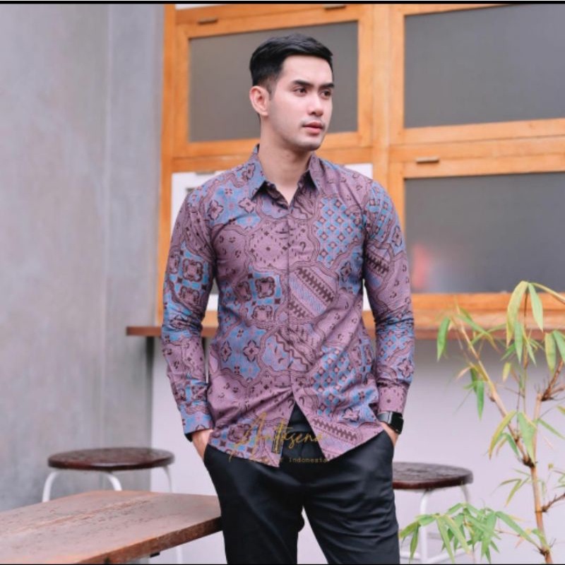 KEMEJA BATIK PRIA MODERN SLIMFIT FULL FURING | BATIK PRIA TERBARU LENGAN PANJANG KUALITAS PREMUIM | BAJU BATIK PRIA KEKINIAN | KEMEJA BATIK PRIA TERBARU LENGAN PANJANG LAPIS FULL FURING