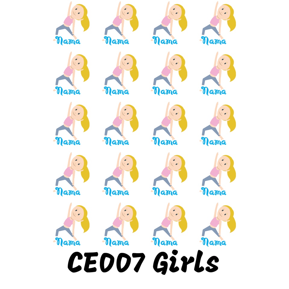 

Sticker Nama Cutting Label Waterproof Tahan Air Girls Sport 07 (CE007)