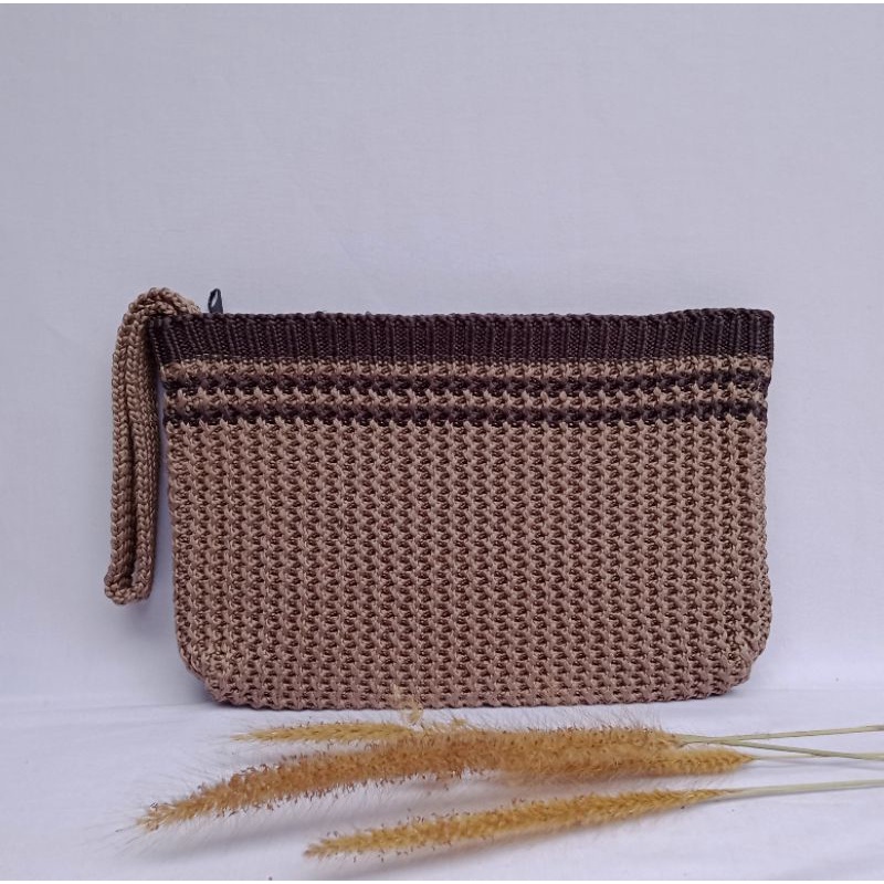 Aly FASMINA POUCH DOMPET SOUVENIR DOMPET RAJUT WANITA /DOMPET HP DAN UANG BUKAN 2 RESLETING