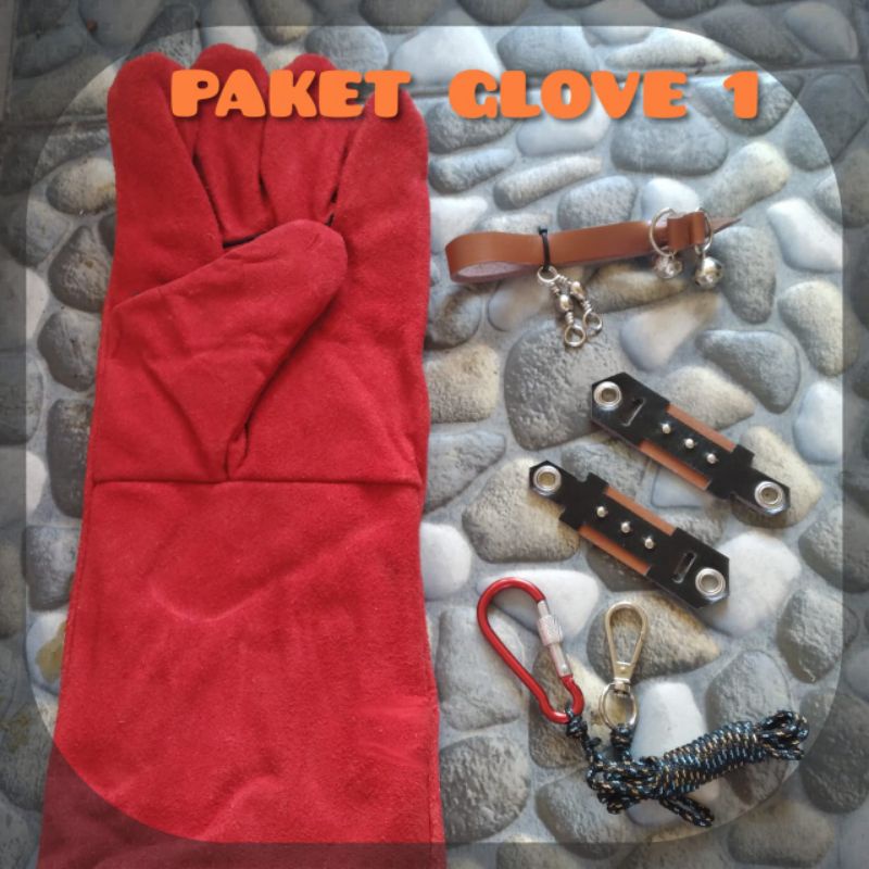 paket hemat glove n angklet burung tyto alba