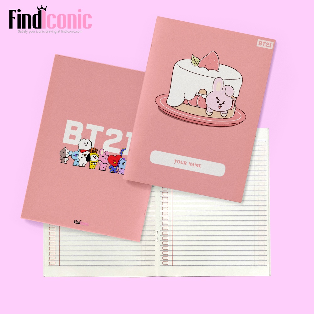 

Buku Tulis BT21 1 Pack (7 Pcs) isi 38 lembar - Buku BTS cute BT21 pack