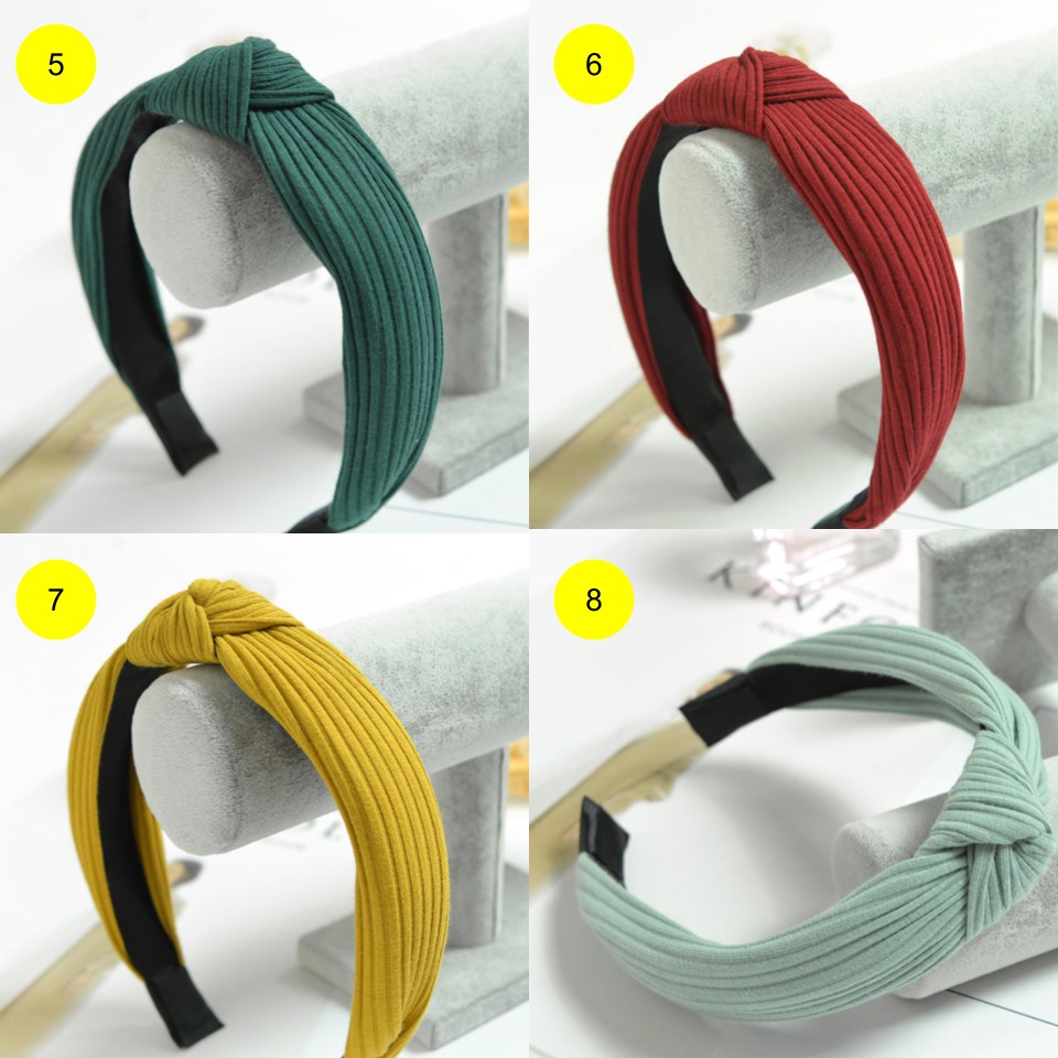 Bando Korea Bando Bandana Wanita Murah Bando Polos Bando Simpul (B124)