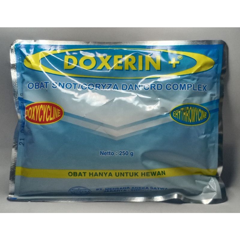 Doxerin + 250 gram Mensana Doxerin + 250 g Doxerin + PLUS 250 g Obat SNOT/ CORYZA DAN CRD COMPLEX  MENSANA ANEKA SATWA