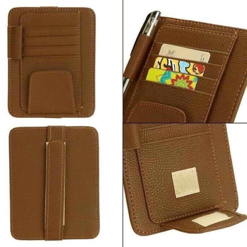 DOMPET KARTU E TOLL CARD HOLDER SUN VISOR MOBIL CAR ORGANIZER KARCIS PARKIR