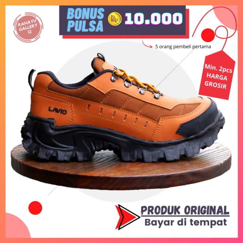 Lavio Coven Sepatu Safety Pria Sol Karet Lentur Anti Licin