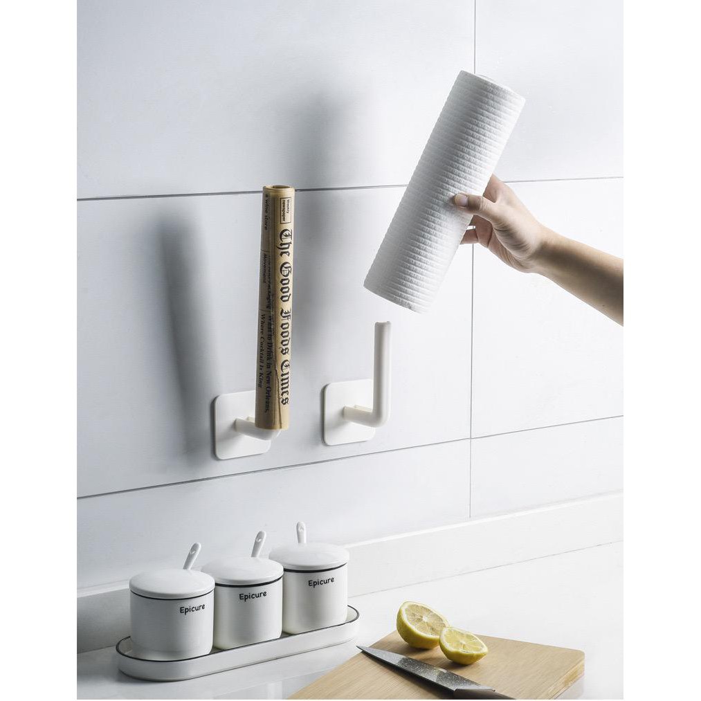 Set 2in1 Gantungan Serbaguna Dinding Pengait untuk Handuk pada Dapur / Kamar Mandi