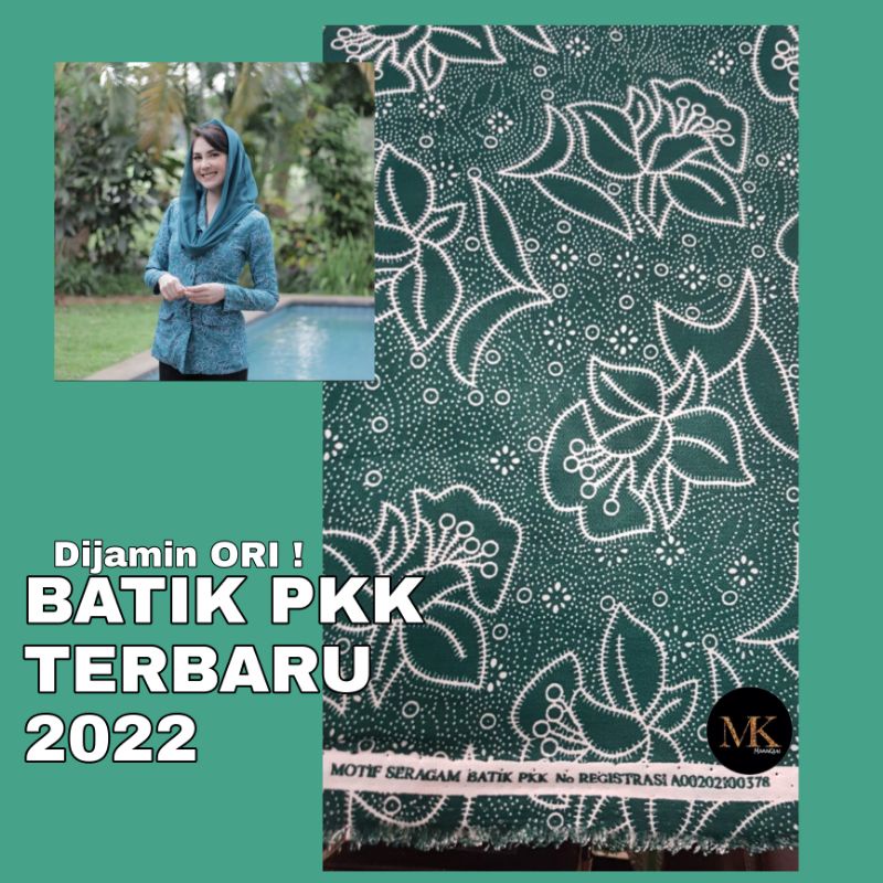 Kain Batik PKK Terbaru Seragam Resmi Bahan Semi Sutera Sutra Sanwos Meteran