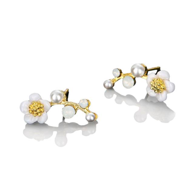 ANTING KOREA  ANTING MOTIF BUNGA MUTIARA / MOTIF BINTANG