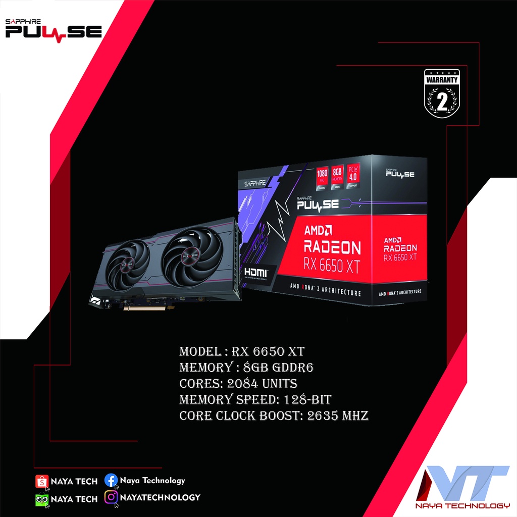 Sapphire Pulse RX 6650 XT 8GB DDR6