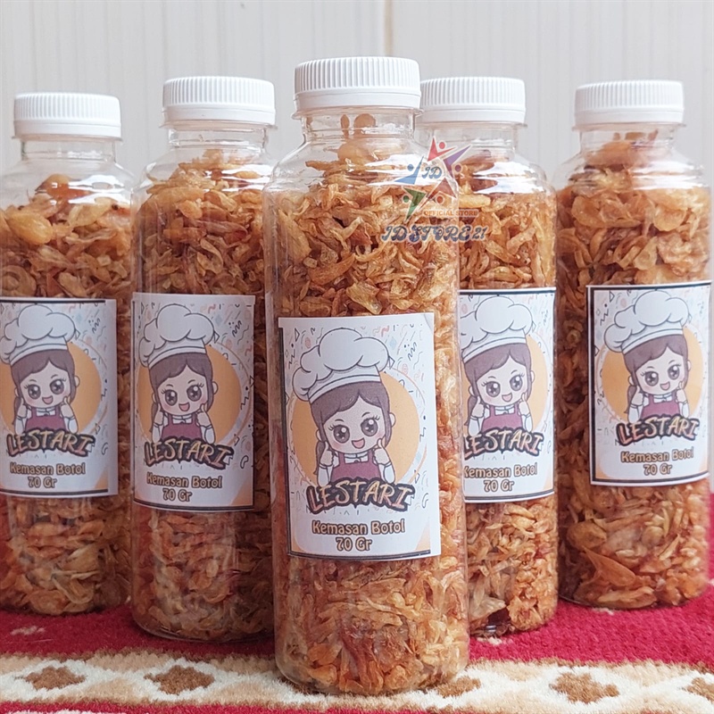 Bawang Goreng Lestari 70 Gr - Toples Tanpa Campur Tepung HALAL