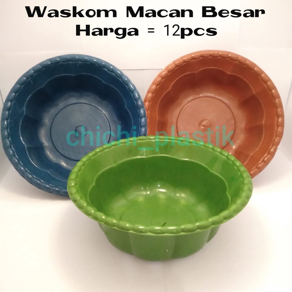 Isi 12 PCS!! Waskom Macan Besar /Waskom Plastik/Waskom berkatan /Baskom Hajatan/Baskom