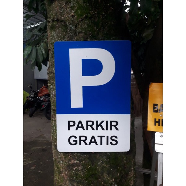 RAMBU PARKIR custom ukuran/dsain