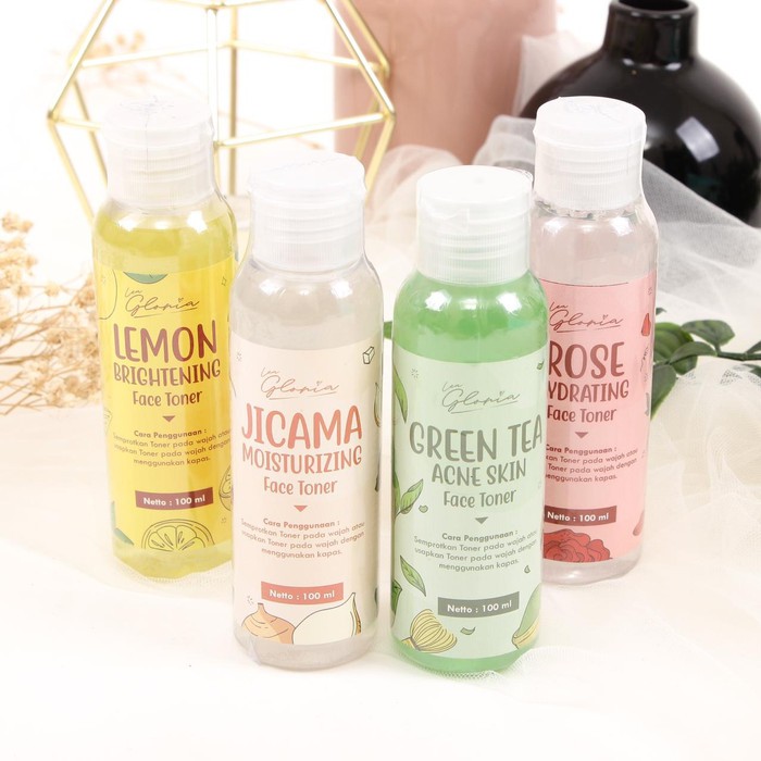 LEA GLORIA FACE TONER 100ml ORIGINAL BPOM - GREENTEA ROSE LEMON JICAMA WATER BY LEA GLORIA