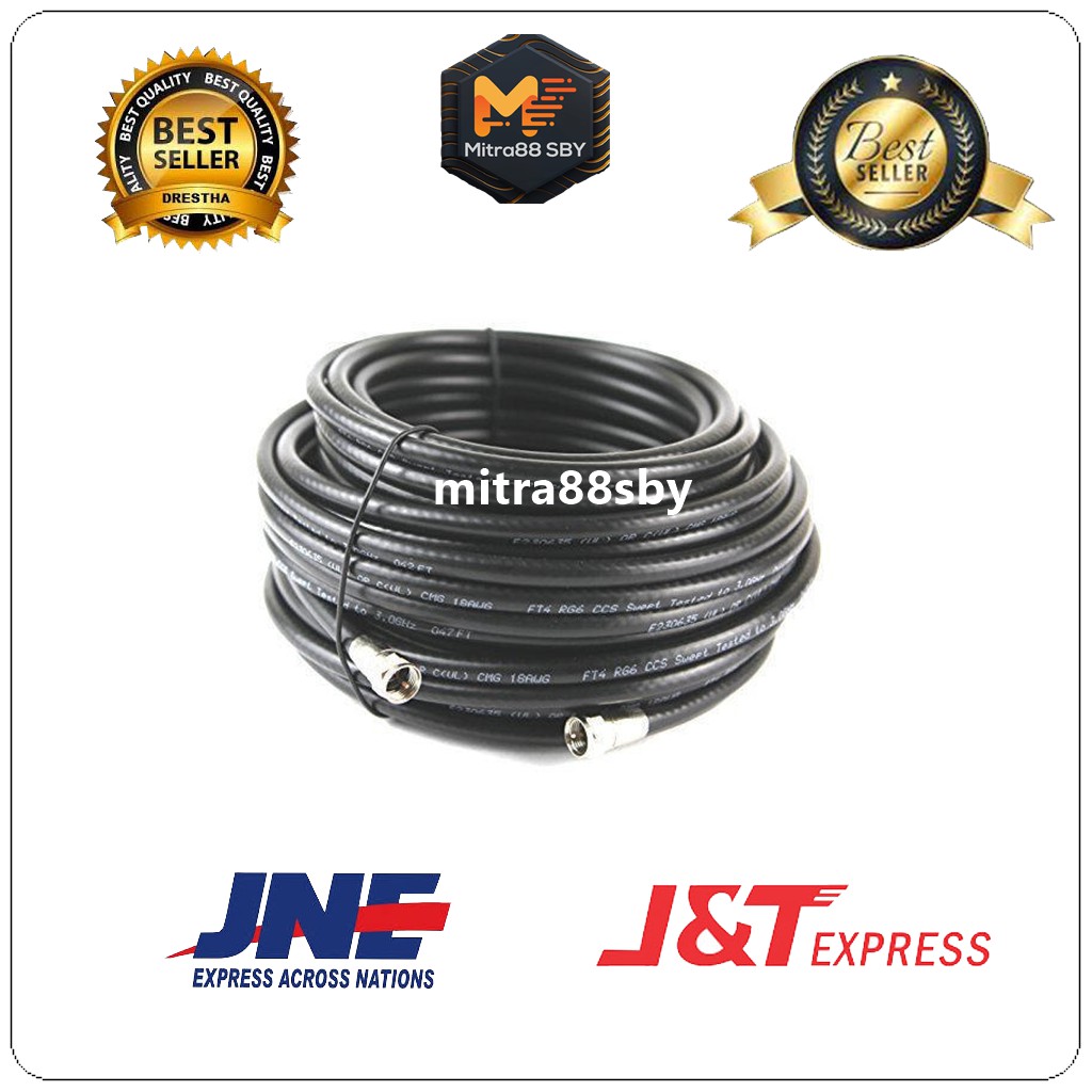 Mitra88sby kabel antena tv parabola RG6 plus jack
