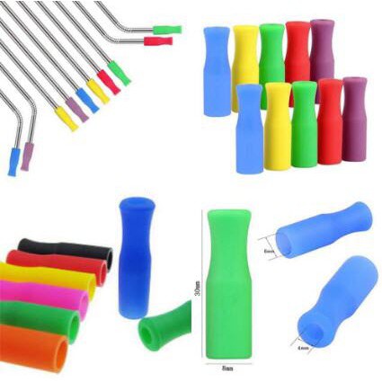 Silikon Mulut Sedotan Stainless TERMURAH - Stainless Steel Straw Silicone Tips Cover (BIASA &amp; BOBA)