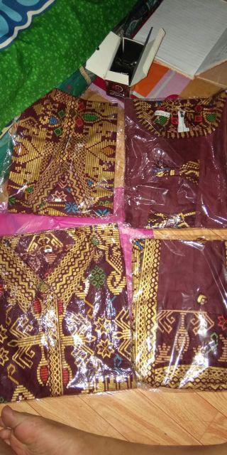 Sarimbit Couple Batik Rok N Blus Wanita Narita Prodo Pendek Maroon