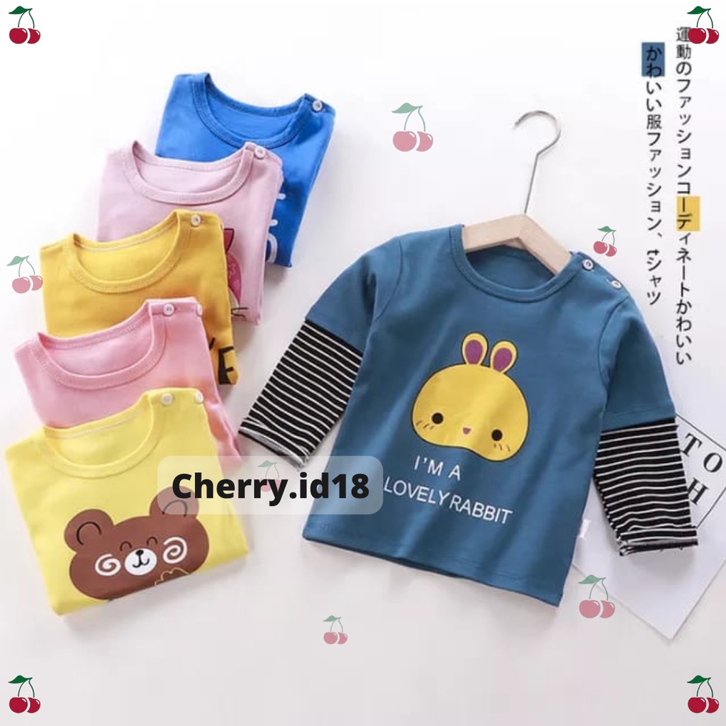 (6Bln-4Thn) COD Kaos Atasan Anak Cowok Lengan Panjang / Atasan Baju Anak Laki-Laki / Atasan Anak Laki Laki / Kaos Anak / Kaos Anak Lengan Panjang - AL009