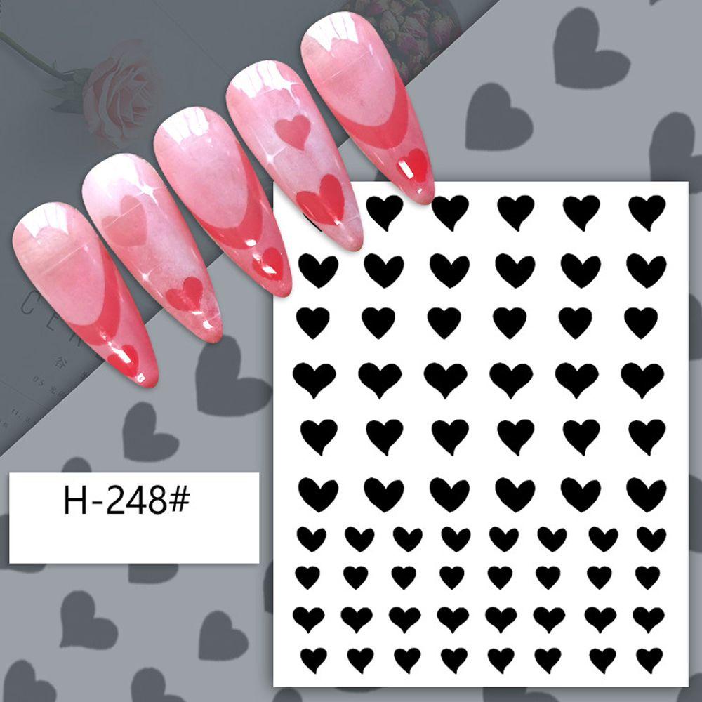 Mxbeauty Nail Art Airbrush Stensil Trendi Cinta Hati Perekat Diri Slider Bintang Kupu-Kupu Manikur Aksesoris Salon Pasokan Nail Art Template