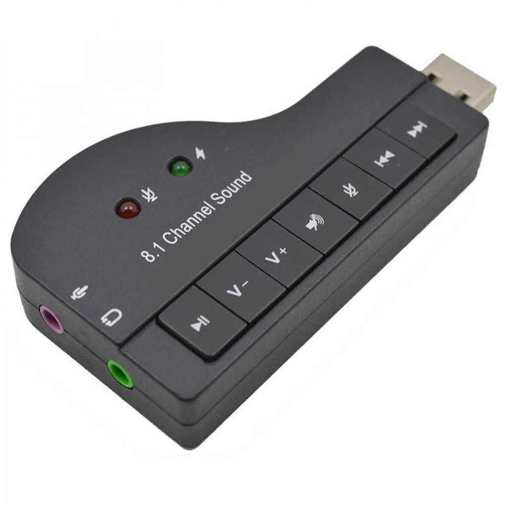 Sound Card USB Model Piano 8.1 Channel 3D Audio Kualitas Suara Baik Soundcard Nyaman Digunakan