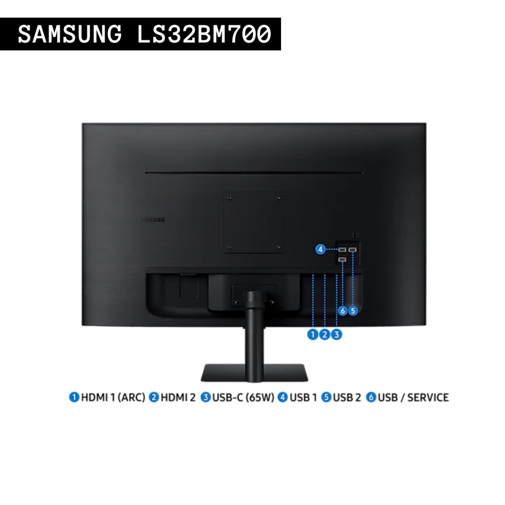 Smart Monitor LED Samsung S32BM700 32&quot; 4K HDMI USB-C Wifi Speaker