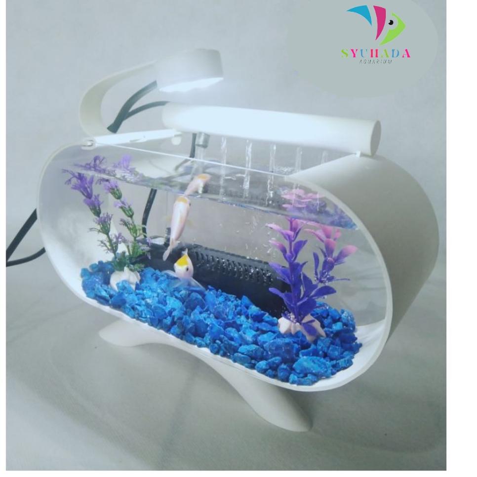 Terbaik.. [COD]TERMEWAH  1 SET AQUARIUM MINI AKRILIK AIR MANCUR PIPA PVC POMPA FILTER SIRKULASI AIR 